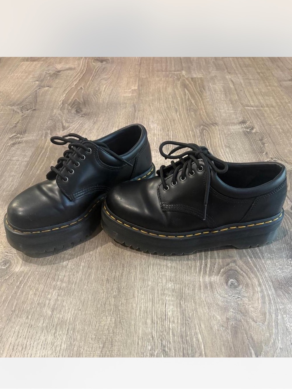Dr. Martens 8053 Black Leather Platform